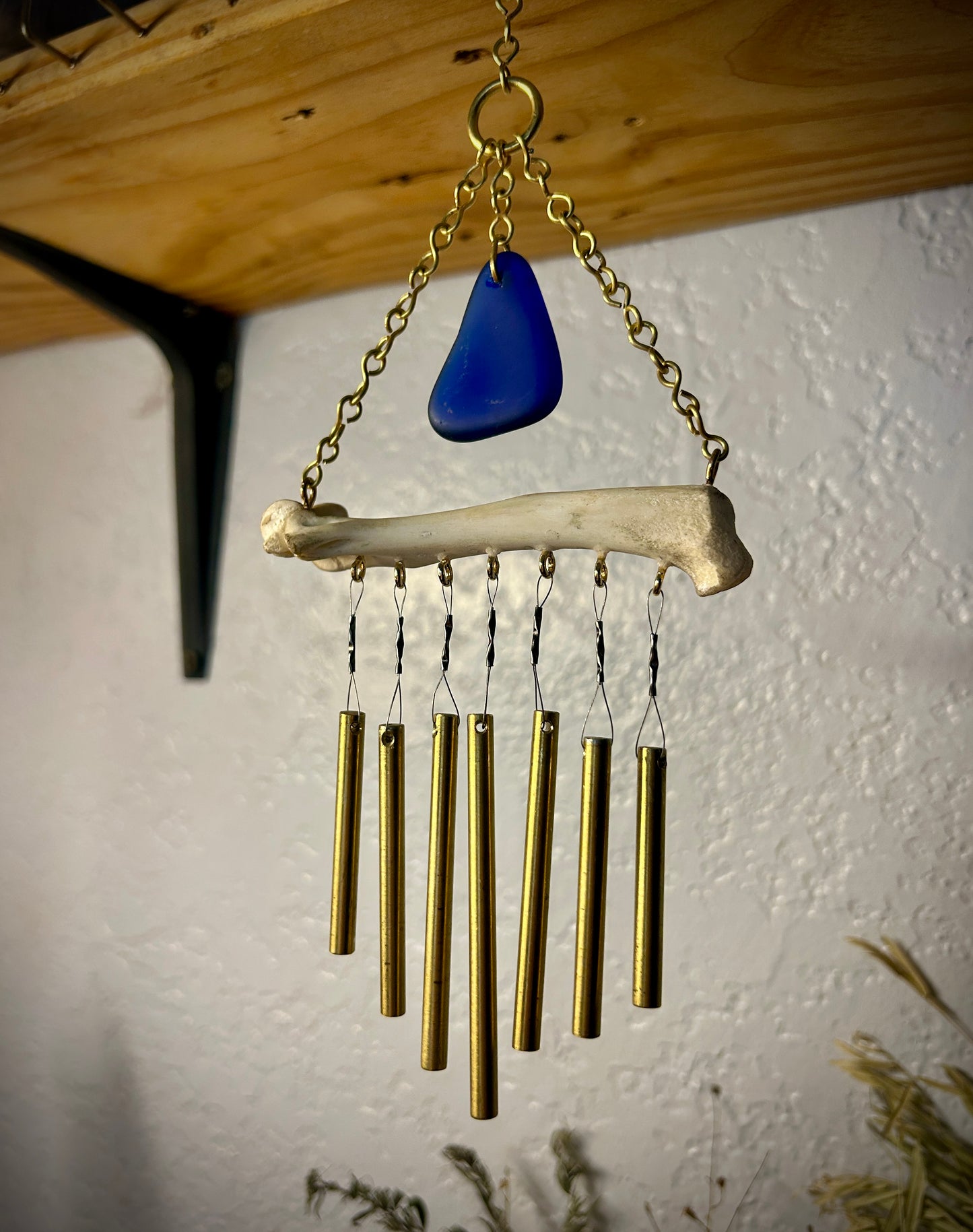 Sea Glass and Fox Bone Chime