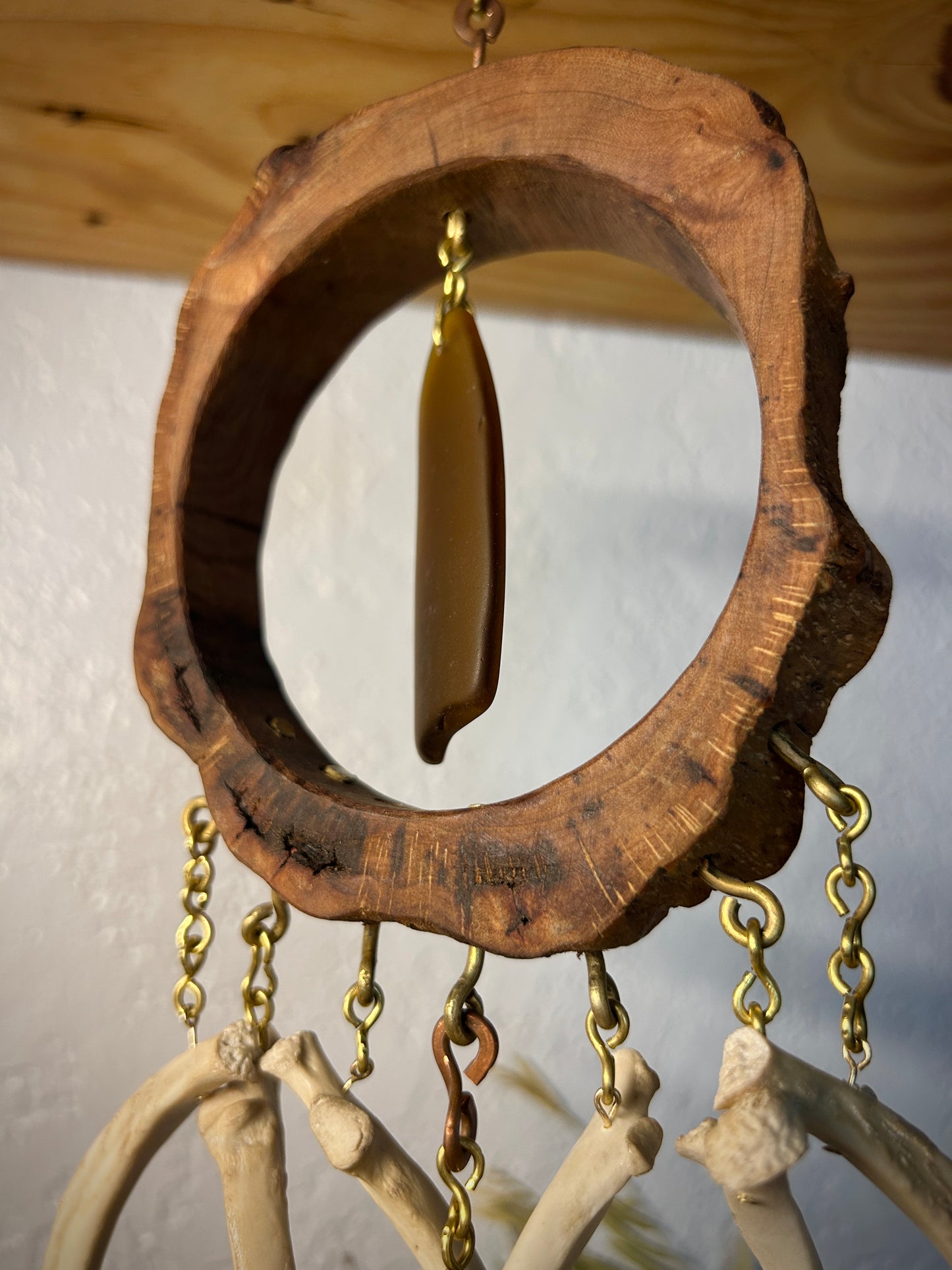 Amber Rib & Wood Chime