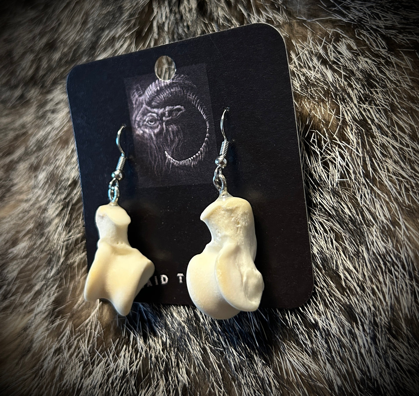 Raccoon Calcaneus Earrings
