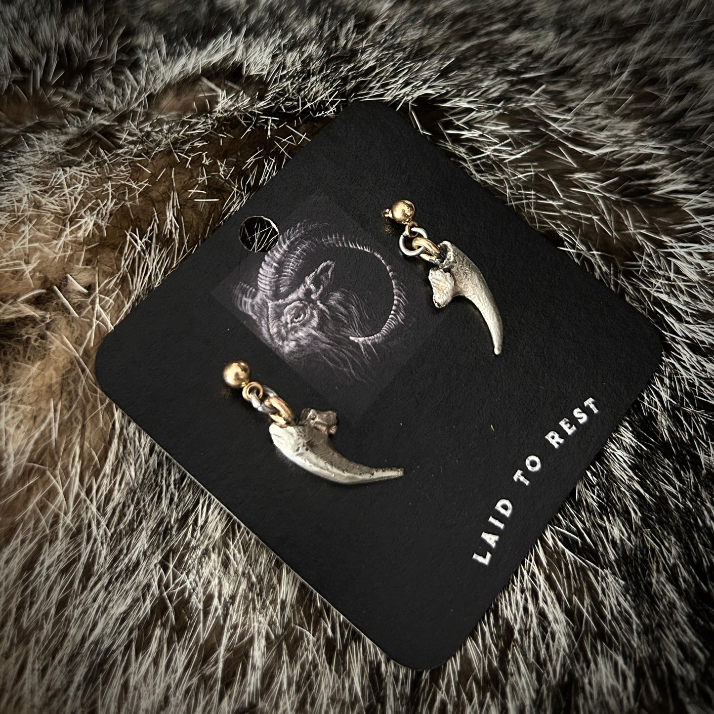 Silver Owl Talon Studs