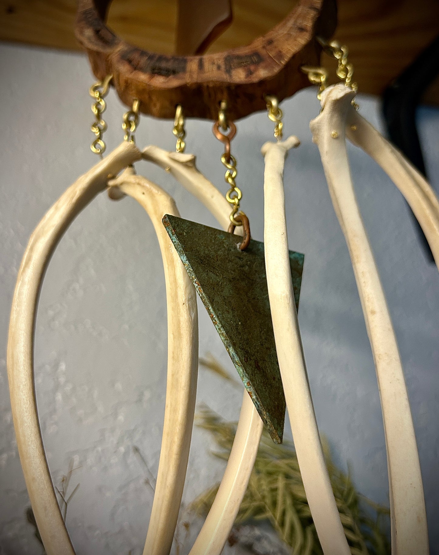 Amber Rib & Wood Chime