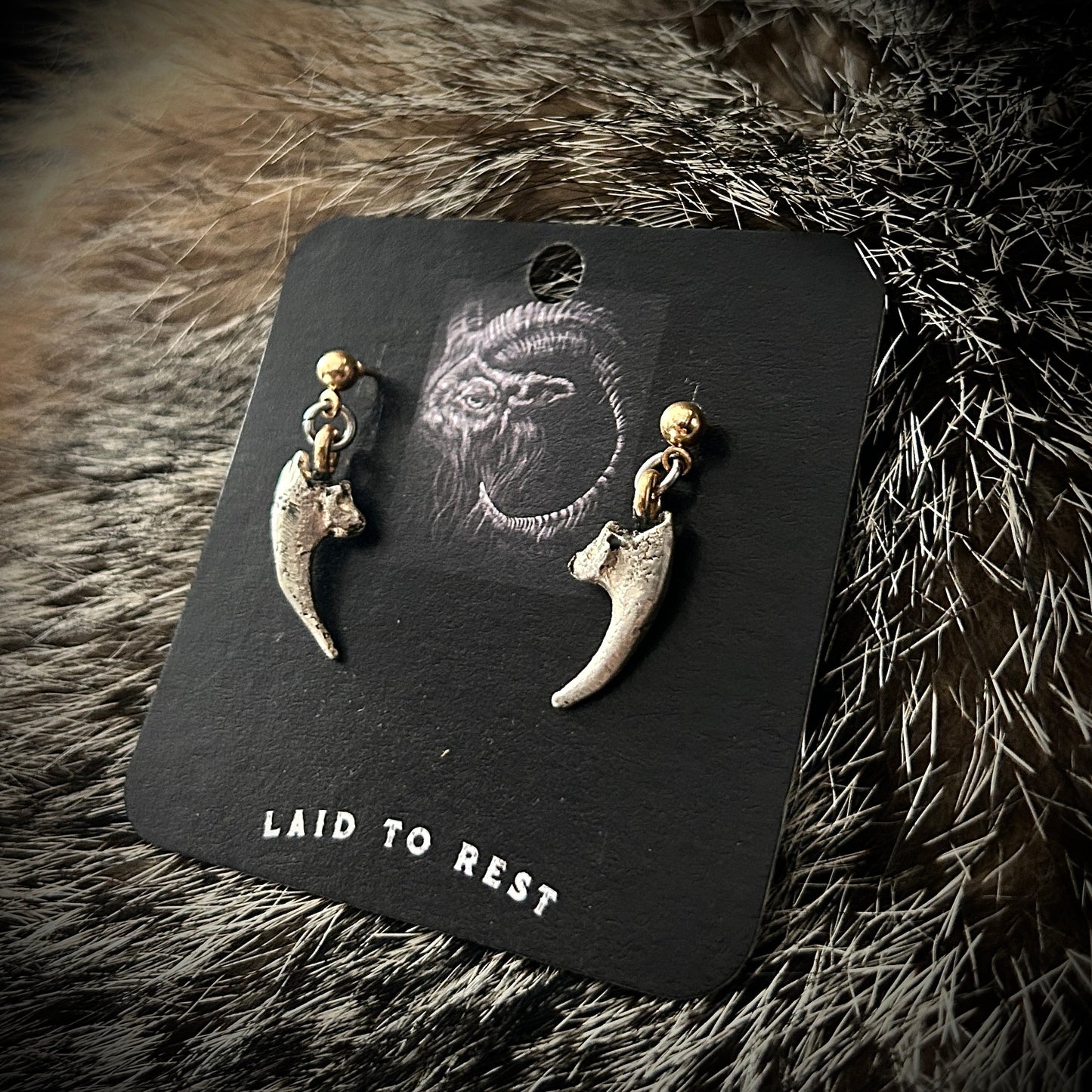 Silver Owl Talon Studs
