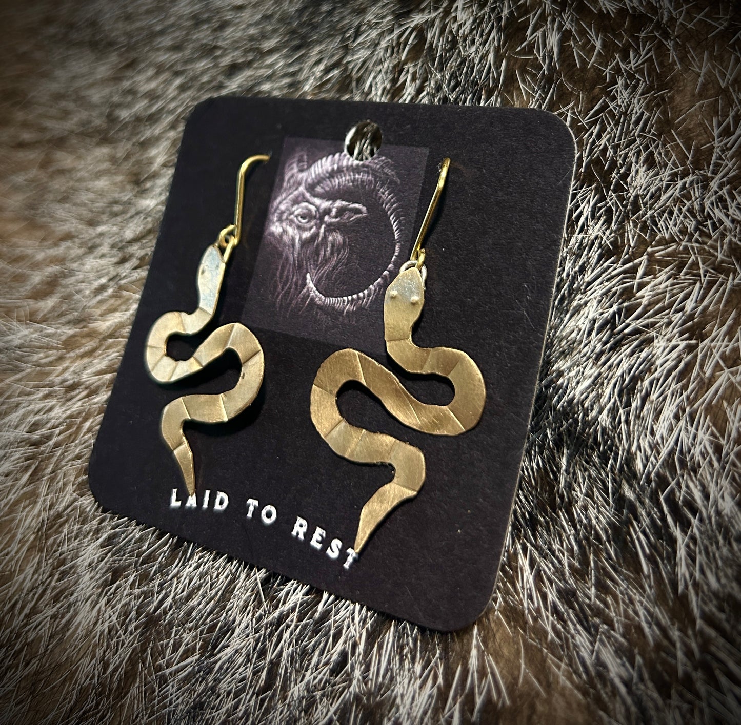 Hammered Snake Earrings