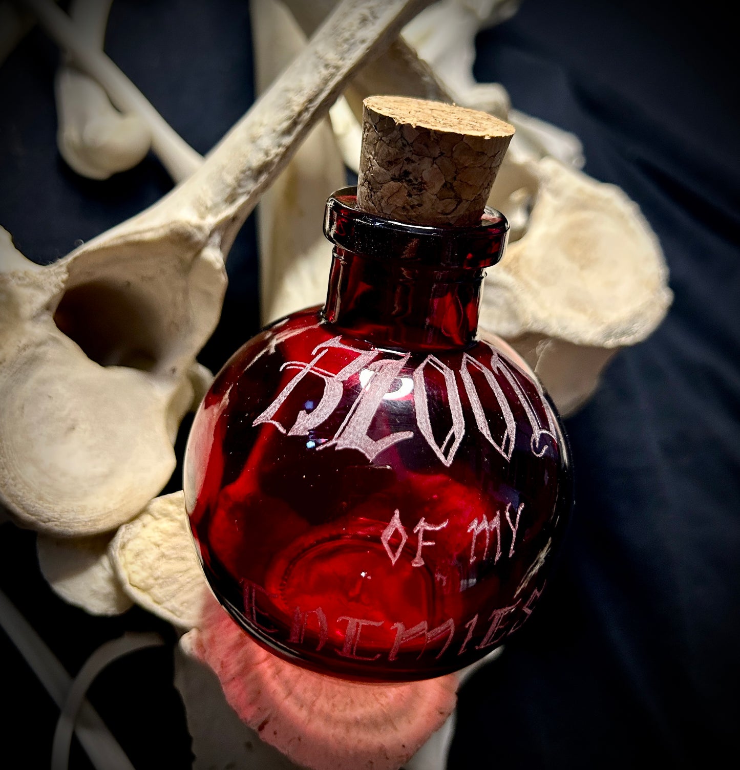 Blood of my Enemies Hand-etched Bottle