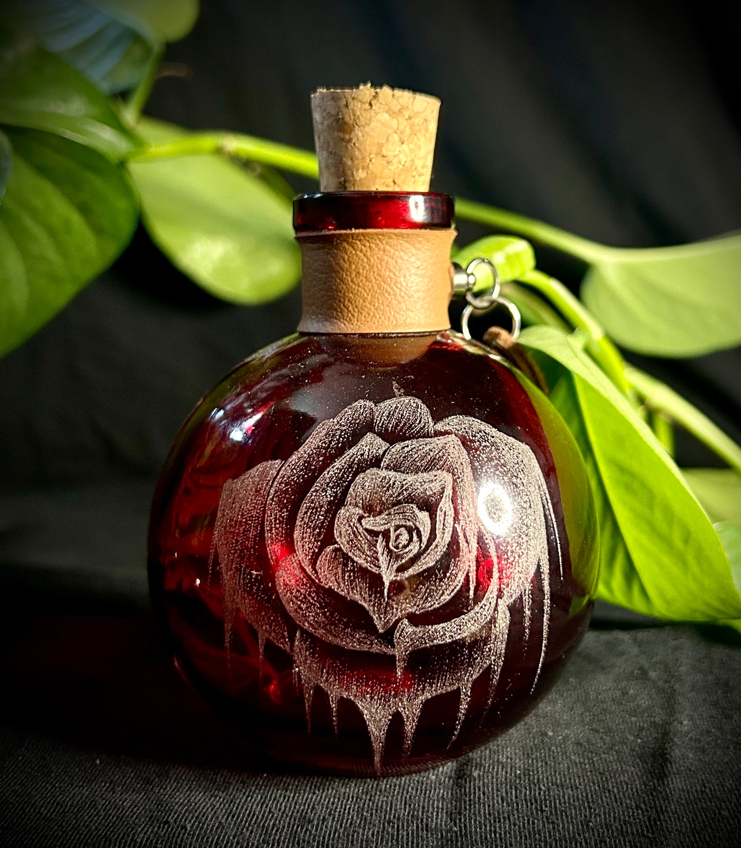 Roses Hand-etched Bottle