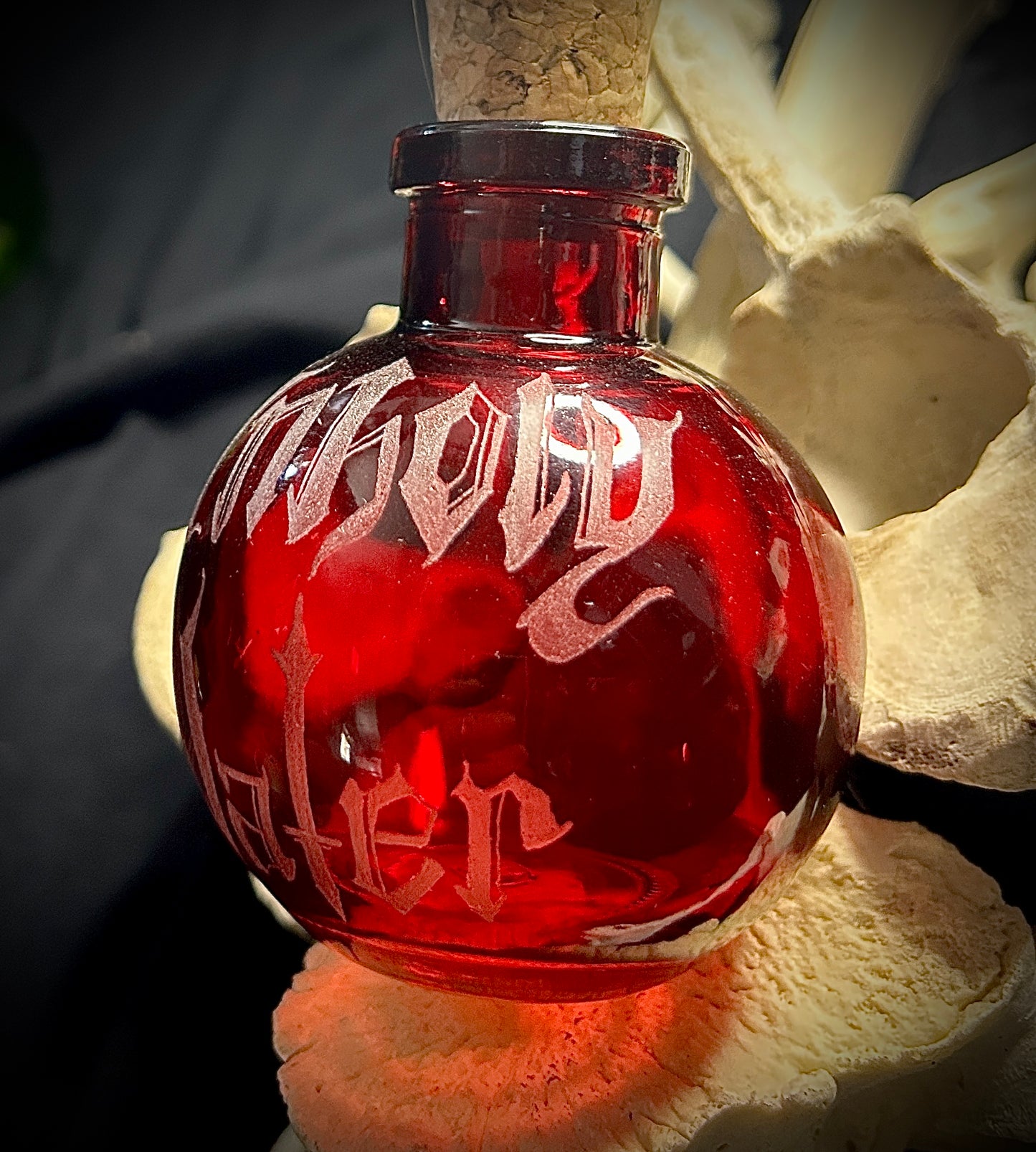 Unholy Water Hand-etched Botlle