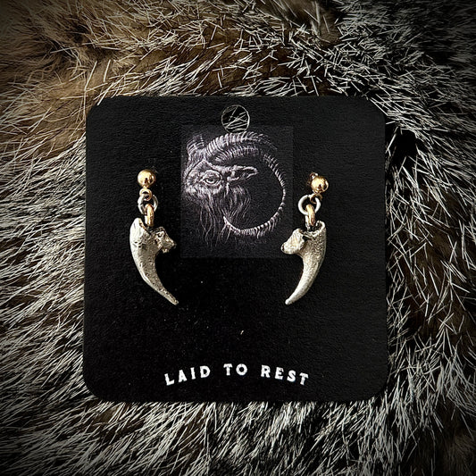 Silver Owl Talon Studs
