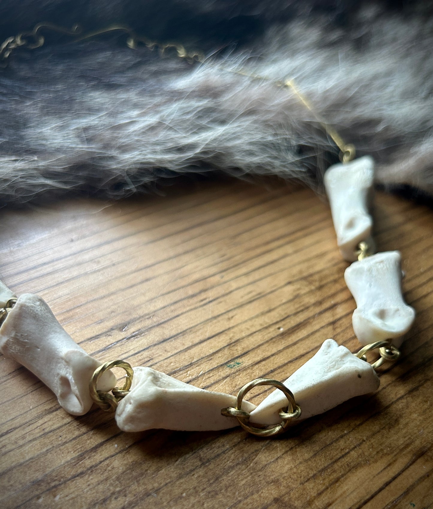 Deer Phalanges brass Necklace