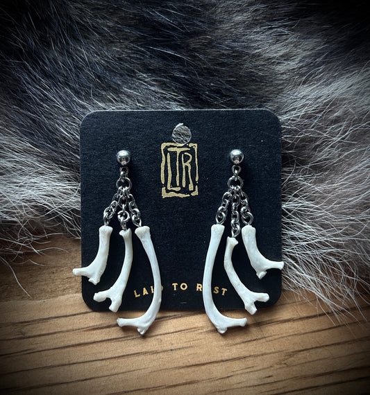 Fox Triple Ribs stud earrings