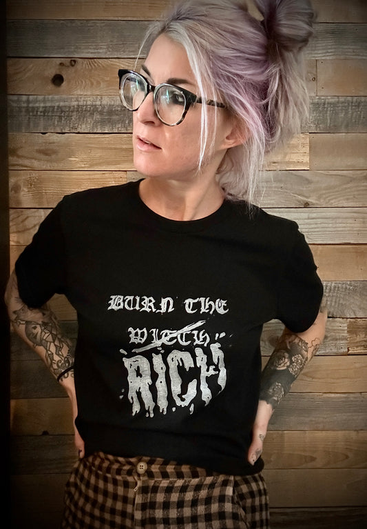 Burn the Rich Adult Unisex Tee
