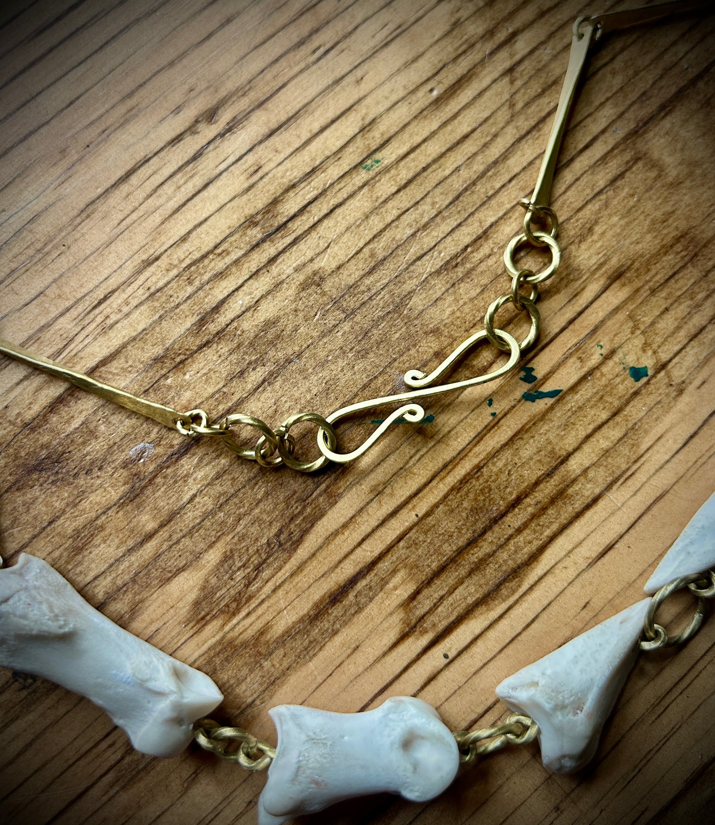 Deer Phalanges brass Necklace