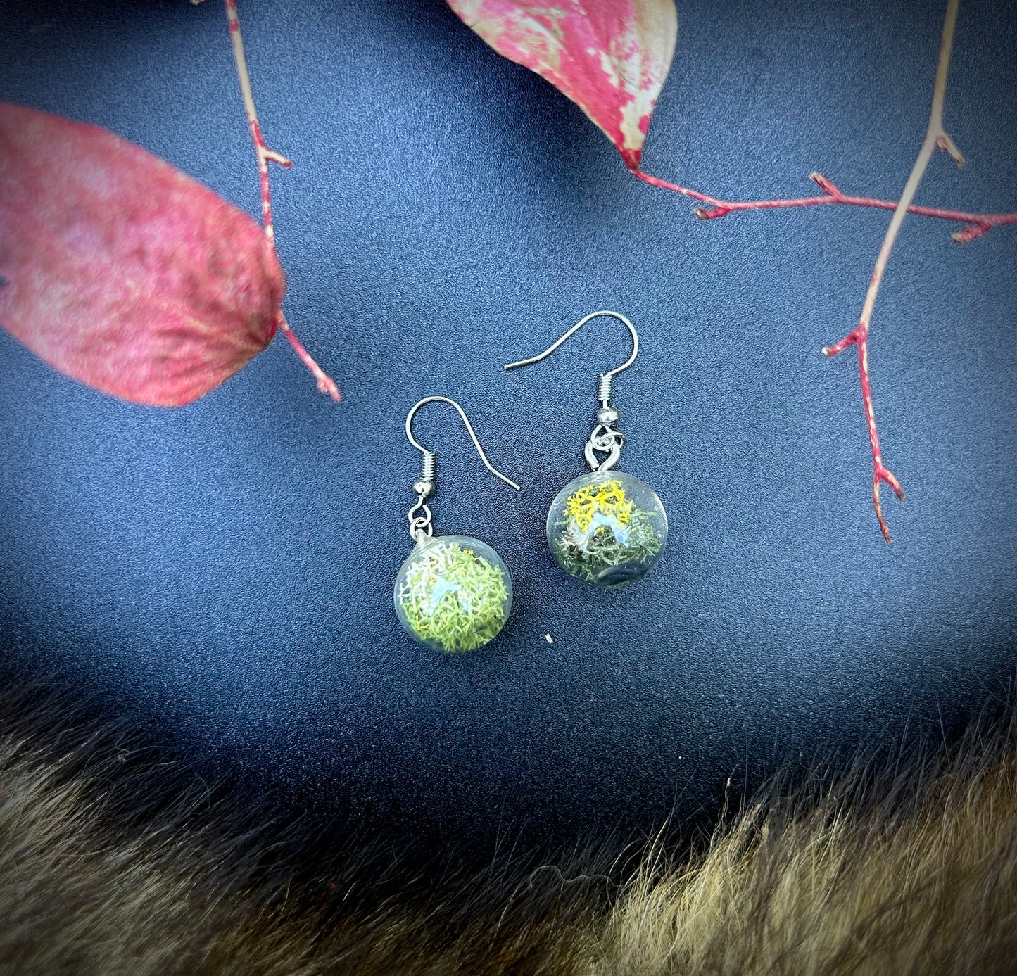 Moss Globe Earrings