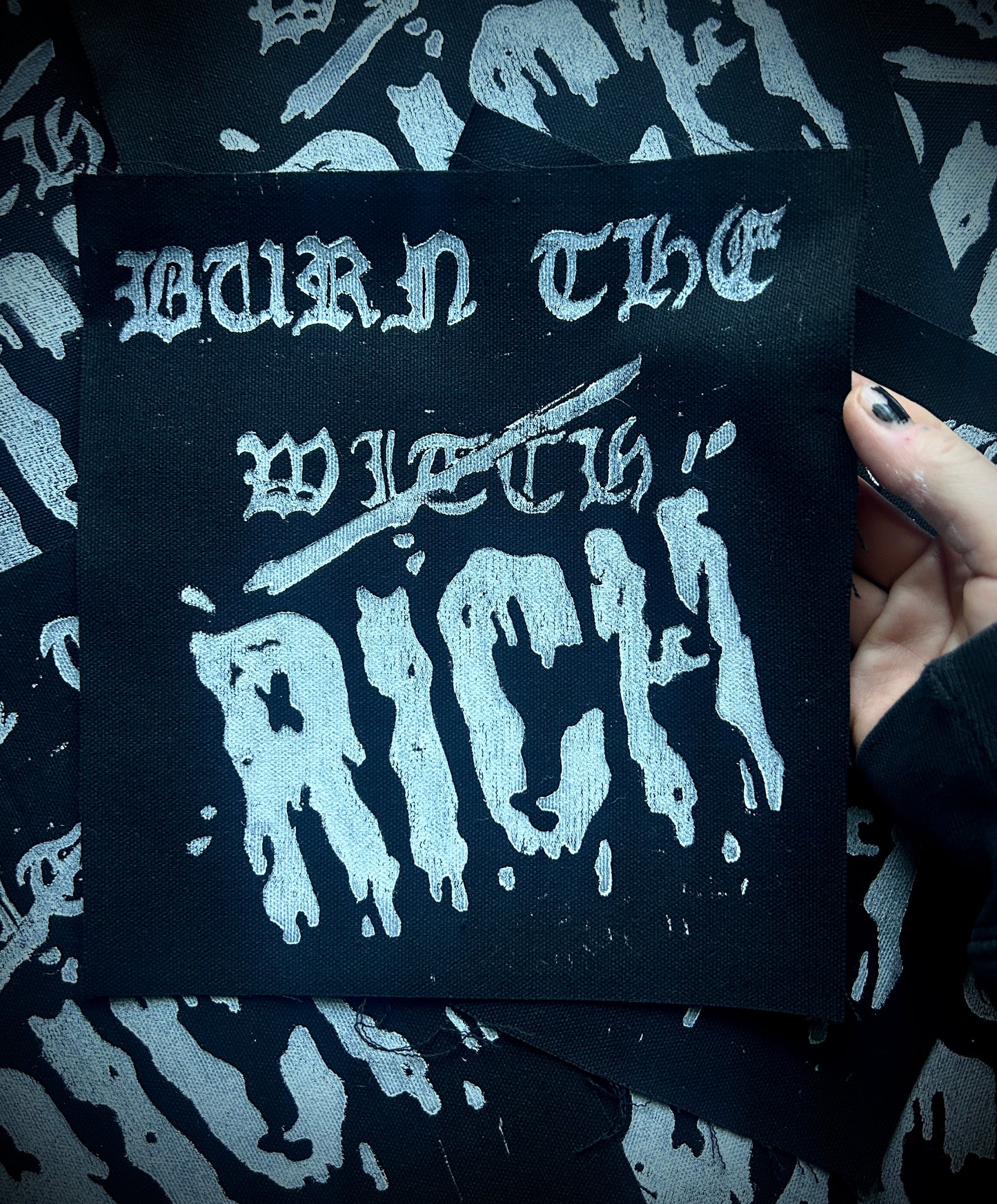 Burn the Rich back patch