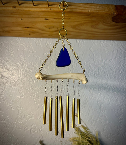 Sea Glass and Fox Bone Chime