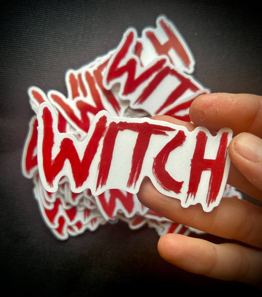 WITCH clear vinyl sticker