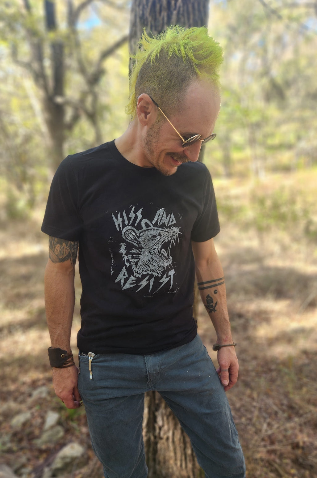 Possum Hiss and Resist Adult Unisex Tee
