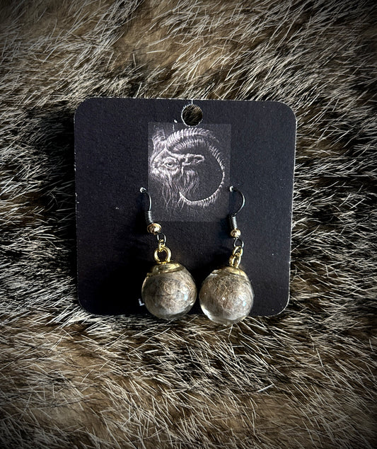 Fox Fur Globe Earrings