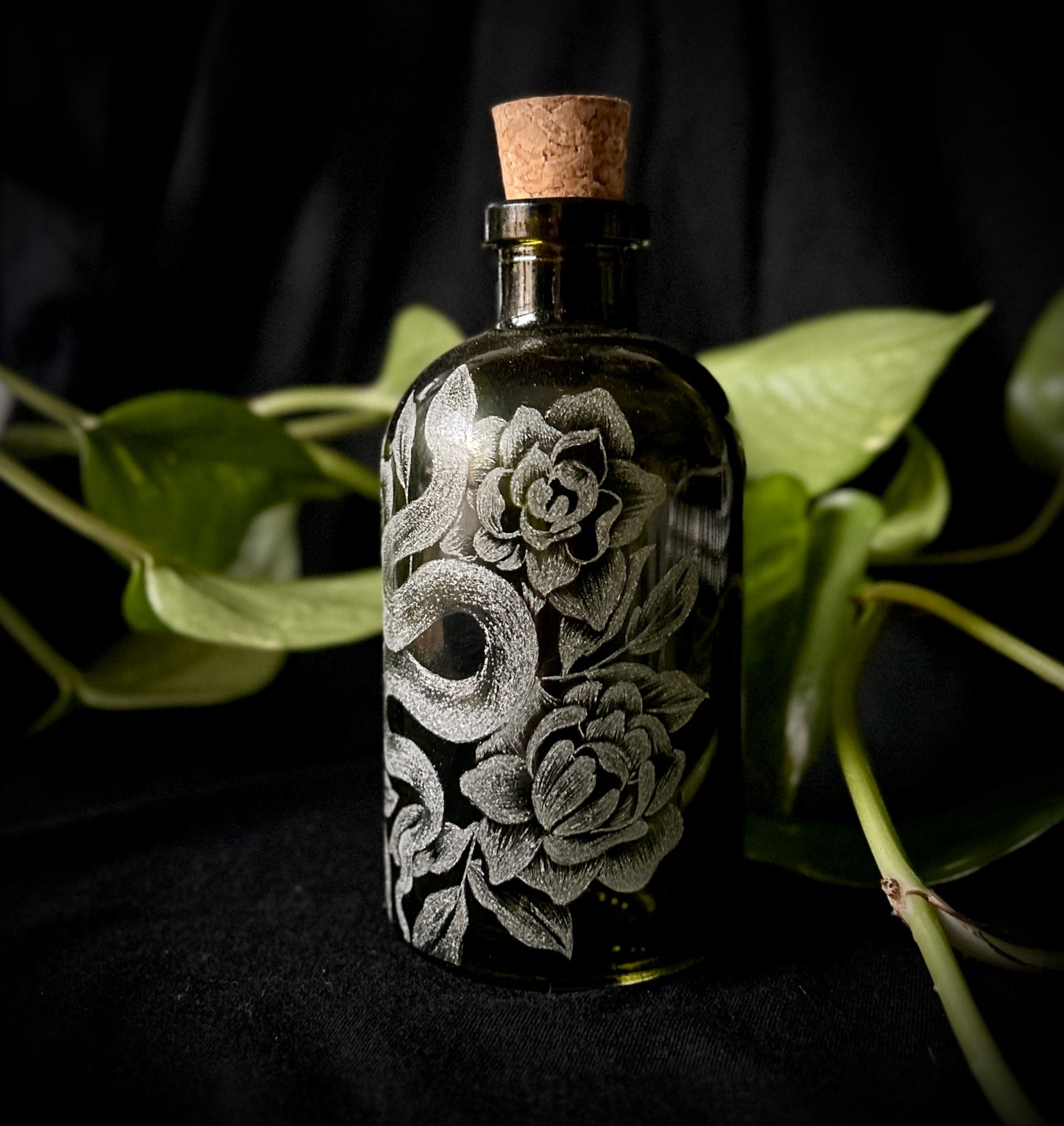 Snake Hand-etched Bottle