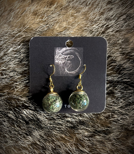 Moss Globe Earrings