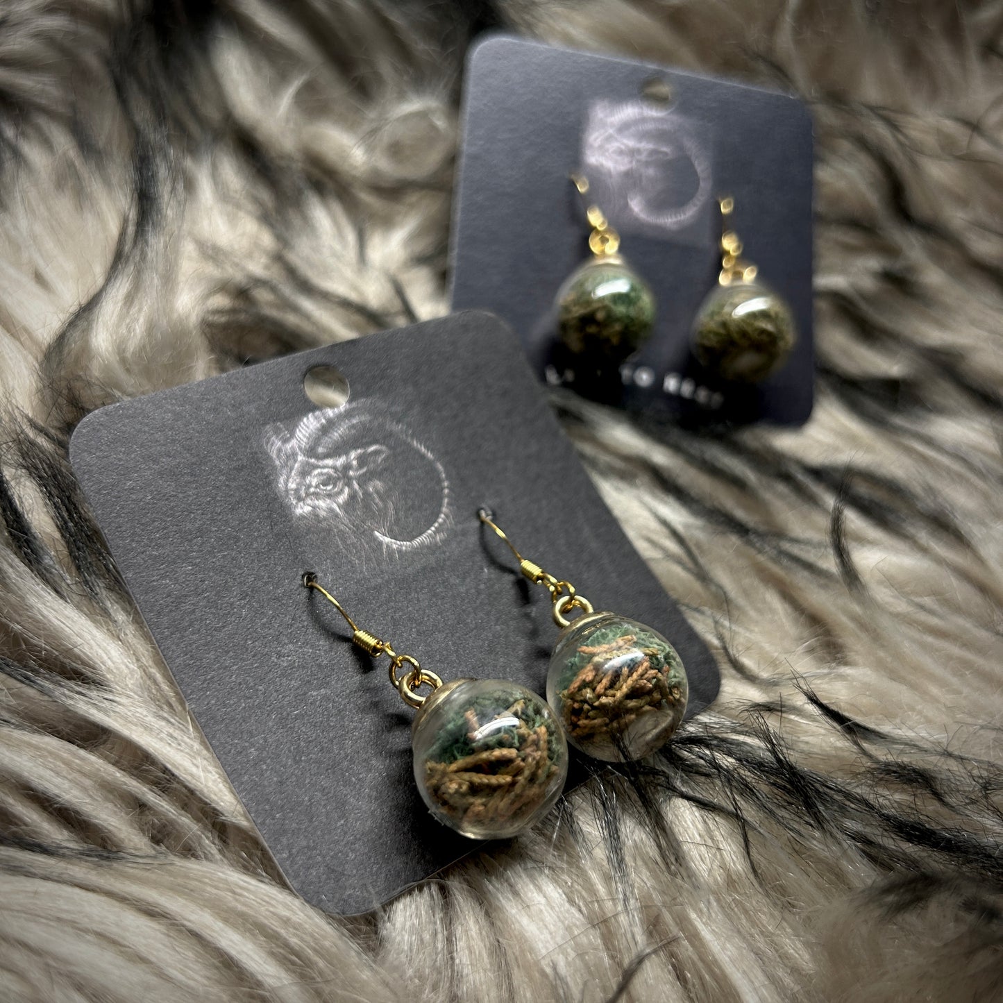 Moss & Cedar Globe Earrings