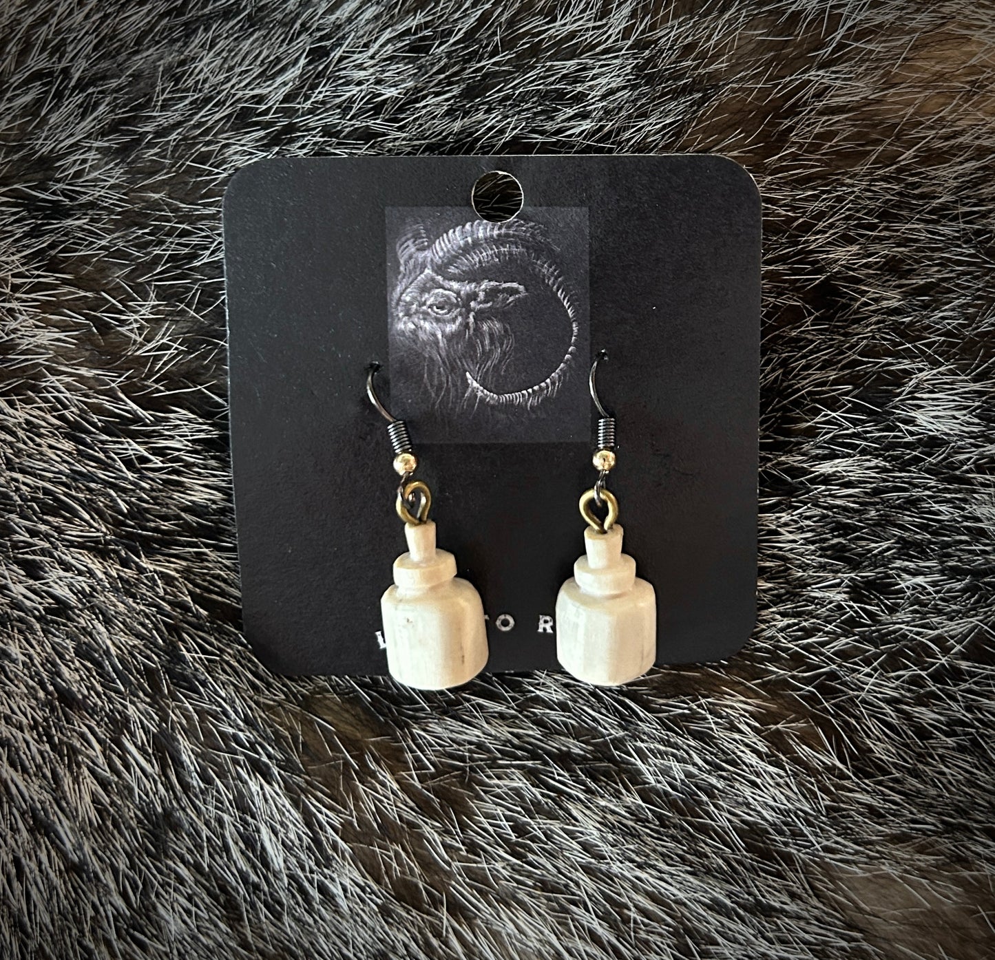 Bone Potion Bottle earrings