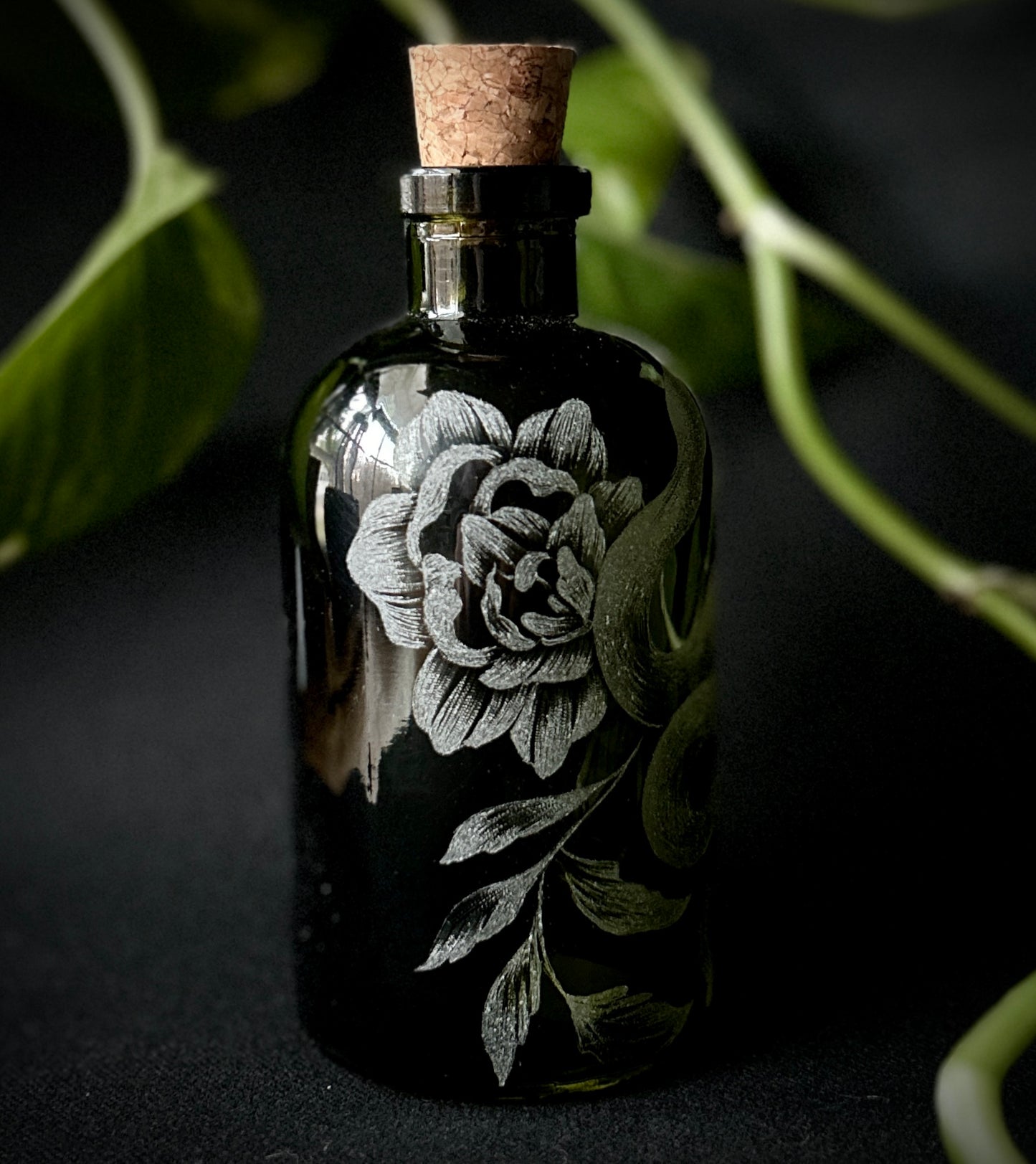 Snake Hand-etched Bottle