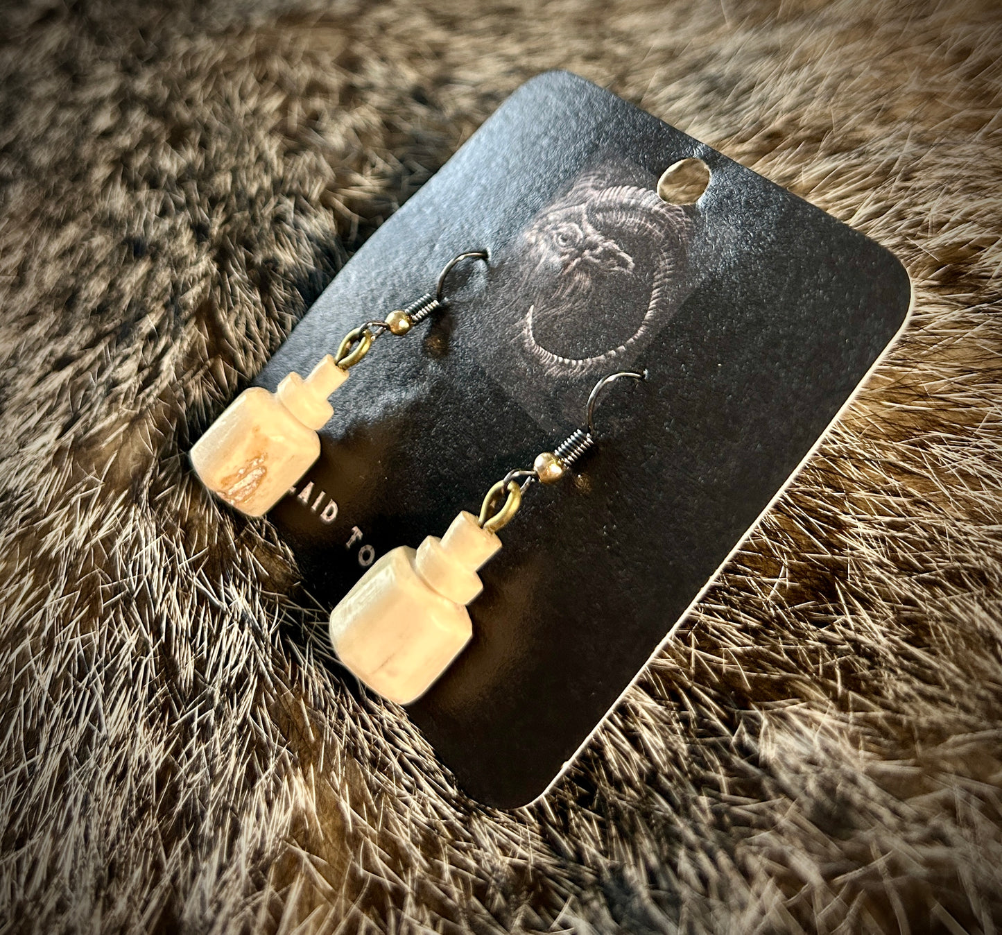 Bone Potion Bottle earrings