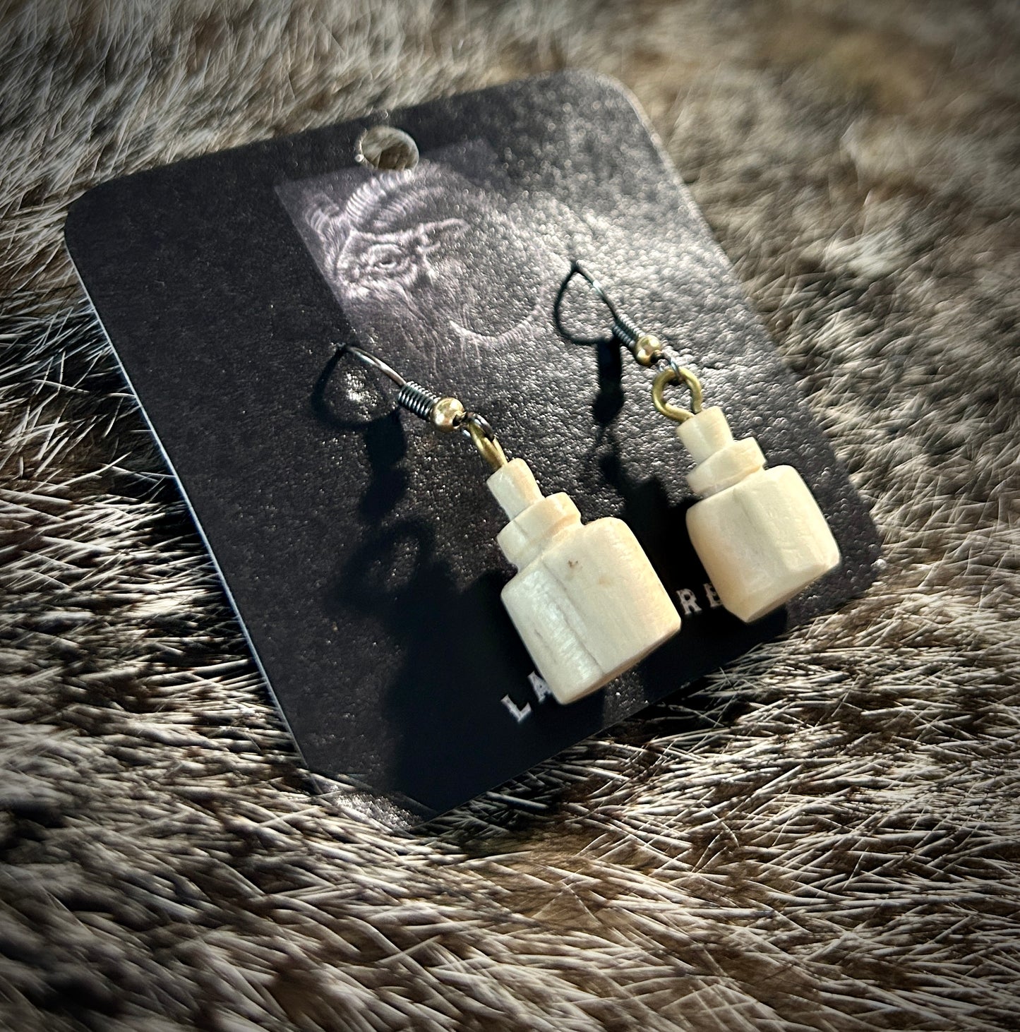 Bone Potion Bottle earrings