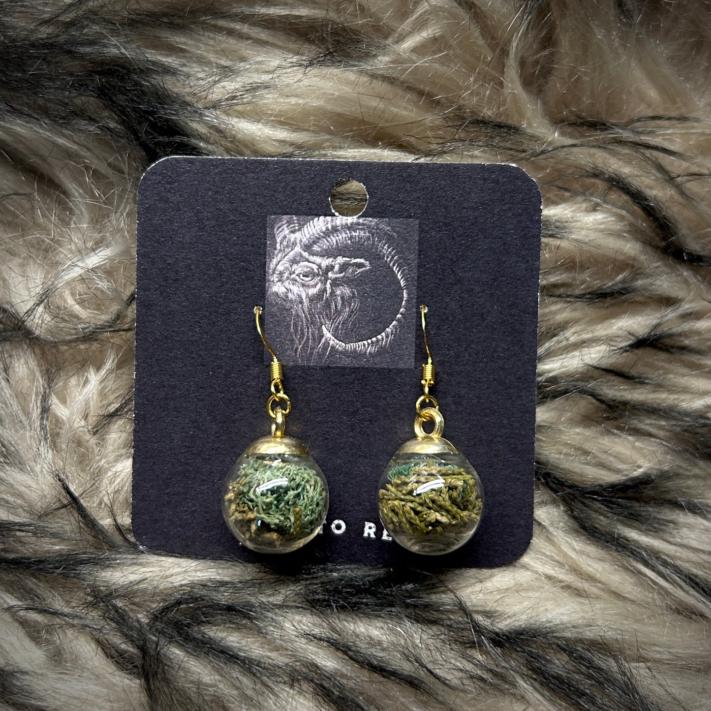 Moss & Cedar Globe Earrings