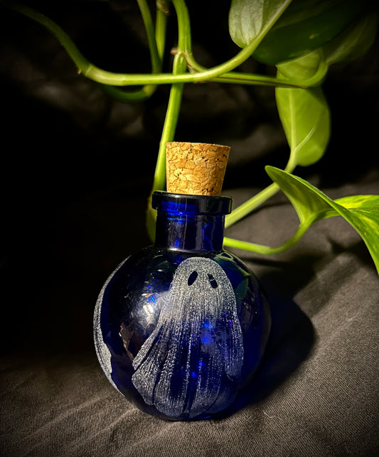 Ghosts Hand-Etched Bottle