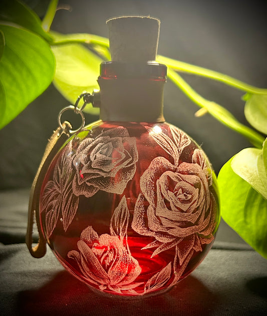 Roses Hand-etched Bottle