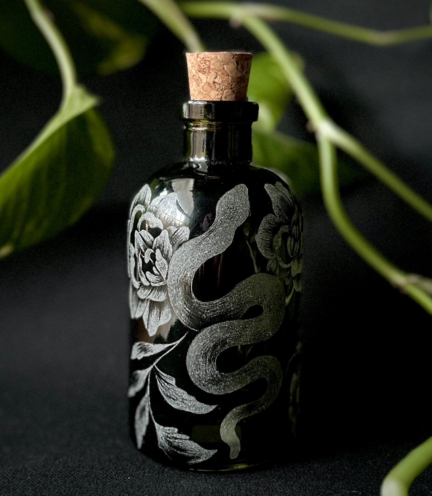 Snake Hand-etched Bottle