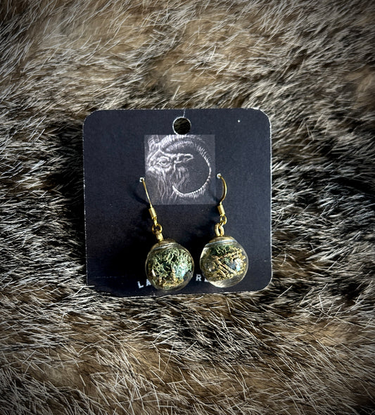 Moss & Cedar Globe Earrings