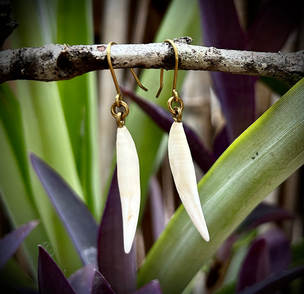 Raccoon Canines - Brass earrings