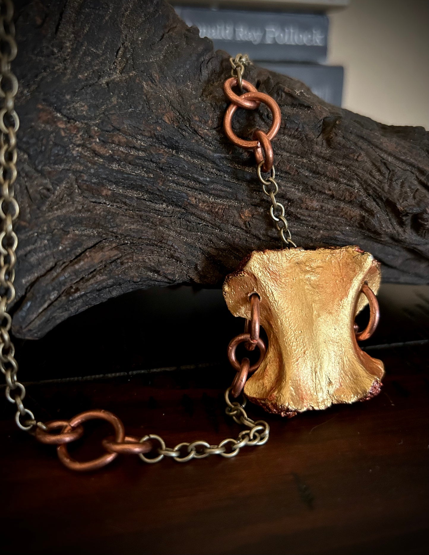 Gilded Bone Necklace